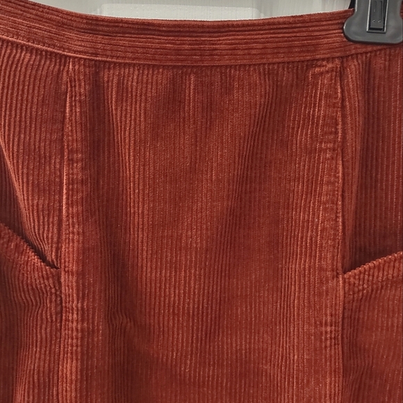 asos DESIGN Petite Cord Micro Mini Skirt in Rust Orange Size 8P - Picture 5 of 7